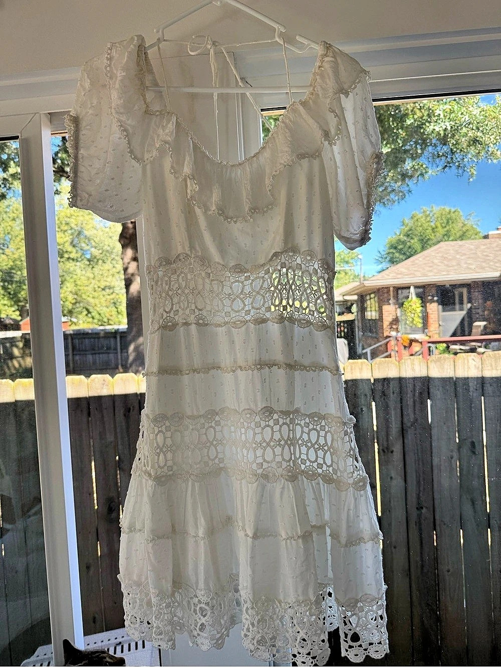 Free People Racing Hearts Mini Dress White Size 6